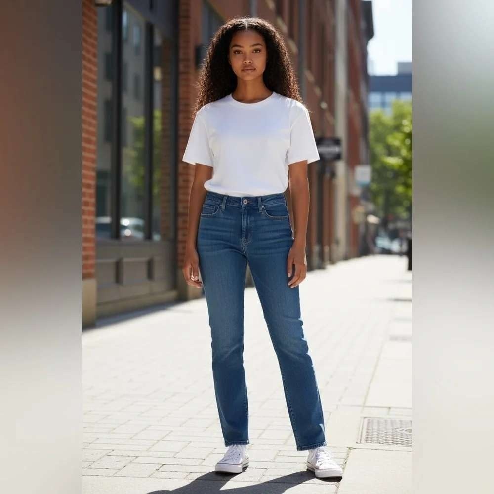 Veronica Beard Jeans Womens 27 Blue Ryleigh Slim Straight Ankle High Rise